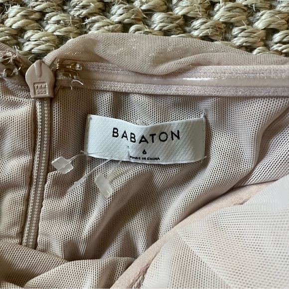 Babaton Blush Flirty Synched Chiffon Structured Dress. DD - Picture 3 of 4